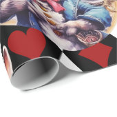 Papier Cadeau Alice In Wonderland Rabbit and Card Thème (Coin rond)