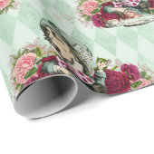 Papier Cadeau Alice In Wonderland Tea Time Wrapper Paper (Coin rond)