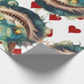 Papier Cadeau Alice In Wonderland Thème Chat et Coeurs (Coin)