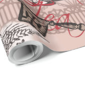 Papier Cadeau Alice rideau absurde merveilleuse (Coin rond)