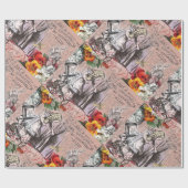 Papier Cadeau Alice rideau absurde merveilleuse (Plat)