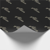 Papier Cadeau Alice white gold Handwriting Geschenkpapier (Coin)