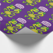 Papier Cadeau alien à deux têtes en difficulté pour savoir qui e (Coin)