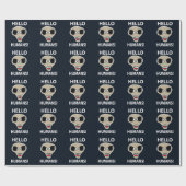 Papier Cadeau Alien Bonjour Humains Drôle Alien (Plat)