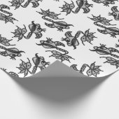 Papier Cadeau Alien créatures danser motif (Coin)