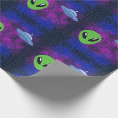 Papier Cadeau Alien de l'espace (Coin)