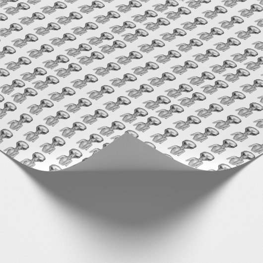 Papier Cadeau Alien gris (Coin)