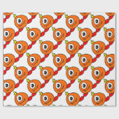 Papier Cadeau Alien mignon (Plat)