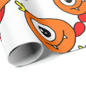 Papier Cadeau Alien mignon (Coin rond)