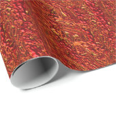 Papier Cadeau Alien Orange (Bubbling Lava) (Coin rond)
