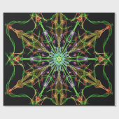 Papier Cadeau Alien Spider Web Mandala | Cadeaux d'araignée (Plat)
