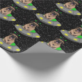 Papier Cadeau Alien UFO Leonberger (Coin)