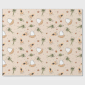 Papier Cadeau Alien vert (Plat)