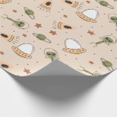 Papier Cadeau Alien vert (Coin)