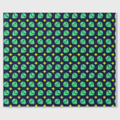 Papier Cadeau Alien vert (Plat)