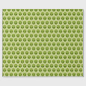 Papier Cadeau Alien vert mignon en tête de Motif (Plat)