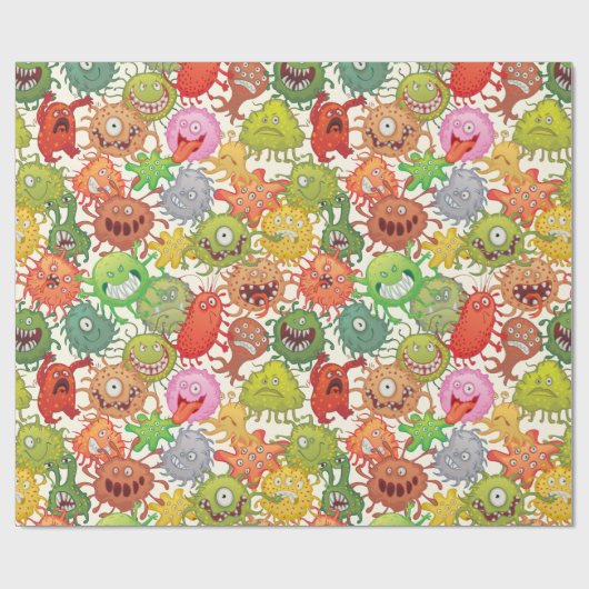 Papier Cadeau Aliens n'Monstres Envelopper du papier (Plat)