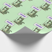 Papier Cadeau Aligator de crocodile drôle avec dessin animé (Coin)