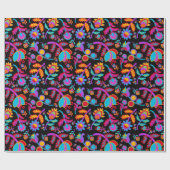 Papier Cadeau Alimentation en fleurs (Plat)