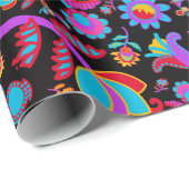 Papier Cadeau Alimentation en fleurs (Coin rond)