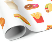 Papier Cadeau Alimentation indésirable (Coin rond)