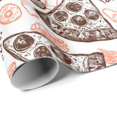 Papier Cadeau Alimentation indésirable (Coin rond)