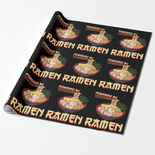 Papier Cadeau Alimenté Par Ramen Japonais Anime Noodles (Déroulé)