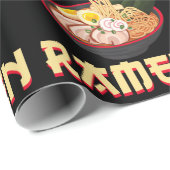Papier Cadeau Alimenté Par Ramen Japonais Anime Noodles (Coin rond)