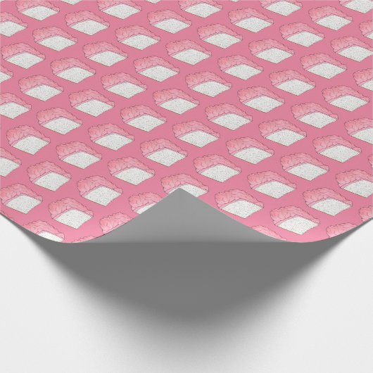 Papier Cadeau Aliments Angel rose Éponge Gâteau Tranches Cuisson (Coin)