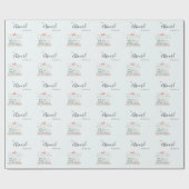 Papier Cadeau All Aboard the Baby Train Baby Shower (Plat)