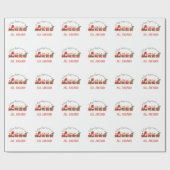 Papier Cadeau All Aboard Train Watercolor Santa Party Express (Plat)