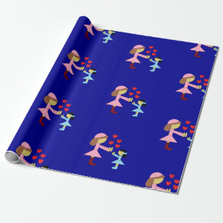 Papier Cadeau All Children Need Love:  Dark Blue