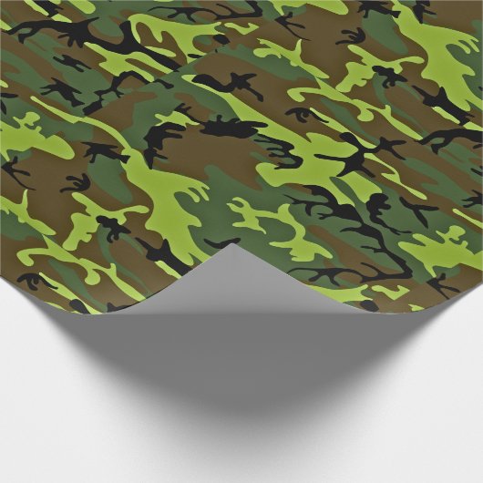 Papier Cadeau All-occasion green/black hunter camouflage (Coin)