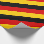 Papier Cadeau Allemagne : bandes dorées rouges noirs (Coin)