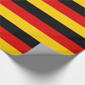 Papier Cadeau Allemagne : bandes dorées rouges noirs (Coin)