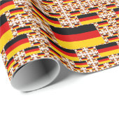 Papier Cadeau Allemagne Drapeau dans plusieurs calques colorés (Coin rond)