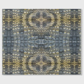 Papier Cadeau Alligator Crocodile Reptile Motif Peau (Plat)