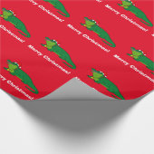 Papier Cadeau Alligator dans un casquette de Père Noël (Coin)