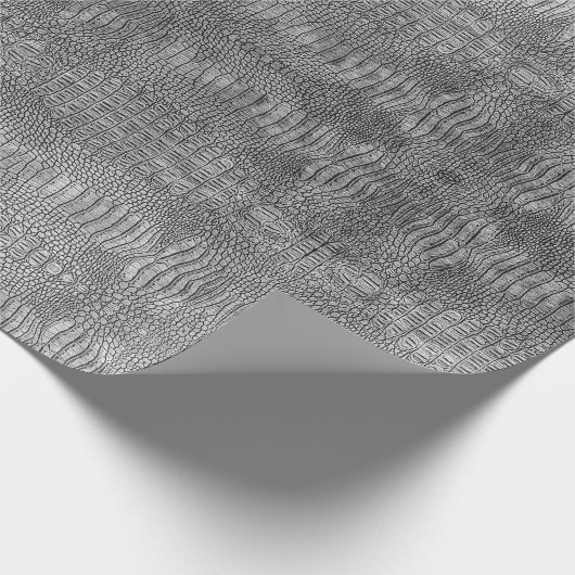 Papier Cadeau Alligator gris Motif en cuir (Coin)
