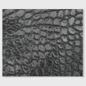 Papier Cadeau Alligator noir Faux cuir (Plat)