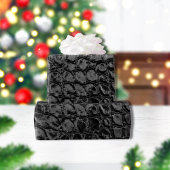 Papier Cadeau Alligator noir Faux cuir