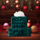 Papier Cadeau Alligator Turquoise Faux Cuir