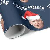 PAPIER CADEAU ALLONS BRANDON BIDEN CHRISTMAS WRAPPING PAPIER (Coin rond)