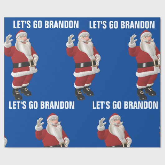 Papier Cadeau ALLONS BRANDON CHRISTMAS PÈRE NOËL Wrapping Paper. (Plat)