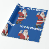 Papier Cadeau ALLONS BRANDON CHRISTMAS PÈRE NOËL Wrapping Paper. (Déroulé)