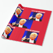 Papier Cadeau ALLONS BRANDON CHRISTMAS TRUMP Papier à envelopper (Déroulé)