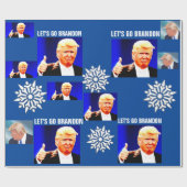 Papier Cadeau ALLONS BRANDON CHRISTMAS TRUMP Papier à envelopper (Plat)