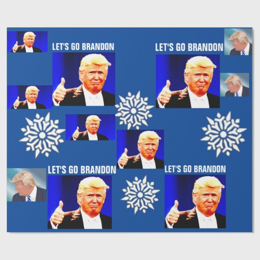 Papier Cadeau ALLONS BRANDON CHRISTMAS TRUMP Papier à envelopper (Plat)