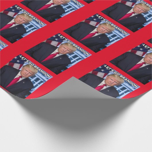 PAPIER CADEAU ALLONS BRANDON DONALD TRUMP NOËL (Coin)