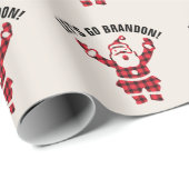 PAPIER CADEAU ALLONS BRANDON ! FUNNY CHRISTMAS PÈRE NOËL WRAPPIN (Coin rond)